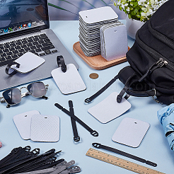 50шт прямоугольная бирка для багажа из хлоропреновой резины&nbsp;AJEW-FG0005-19