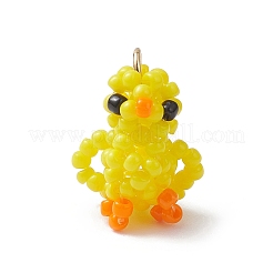 Подвески в виде уток из стеклянного бисера&nbsp;PALLOY-MZ01100