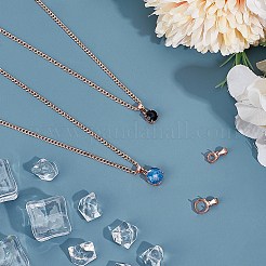 4 шт. 4 стиля 925 подвески-коготь из стерлингового серебра со стразами&nbsp;STER-PH0004-22RG