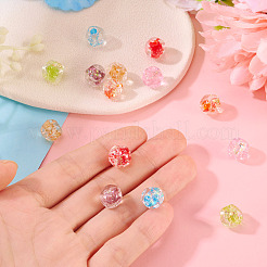 14 шт. 7-х цветные бусины ручной работы из фольги в технике лэмпворк&nbsp;FOIL-TA0001-07