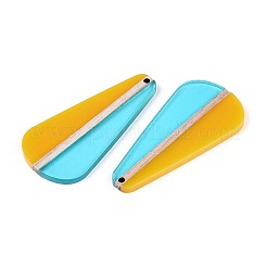 Прозрачные подвески из смолы и дерева&nbsp;RESI-T057-77