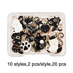 20шт 10 стиля подвески из сплава с эмалью&nbsp;ENAM-FP0003-15