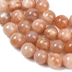 Натуральный Sunstone бисер пряди&nbsp;G-G342-A02-8mm