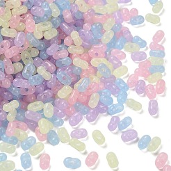 Светящиеся прозрачные акриловые бусины LACR-D009-01J