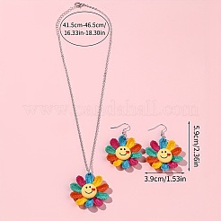 Комплекты ожерелий и серег с подвесками из смолы&nbsp;FS-WGC297F-01