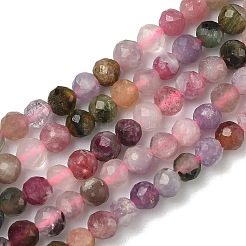 Нити из натуральных разноцветных турмалиновых бусин&nbsp;G-B168-A06-4mm