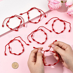 12шт. браслеты на удачу с 7 узлами&nbsp;BJEW-SP0001-26