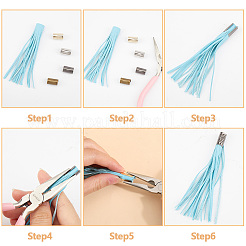 200 шт. 4-х цветный железный шнур с кисточкой на конце&nbsp;FIND-GF0006-95