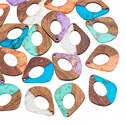 Подвески из прозрачной смолы и ореха&nbsp;RESI-CJ0001-74