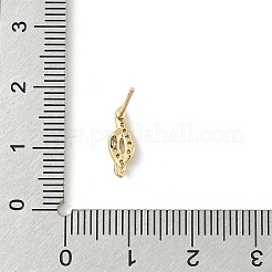 Фурнитура для сережек из латуни с микропаве из кубического циркония&nbsp;KK-E791-16G