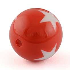 Непрозрачные акриловые бусины&nbsp;SACR-R736-9