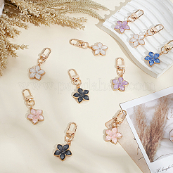 20шт 5-х цветные брелки из цинкового сплава&nbsp;HJEW-DR0001-12