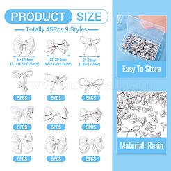 Кабошоны из смолы 45шт 9 стиля&nbsp;RESI-TA0004-46