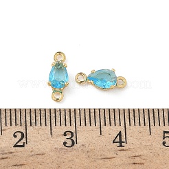 Шармы-соединители из латуни с паве из кубического циркония&nbsp;KK-Z136-46G-02