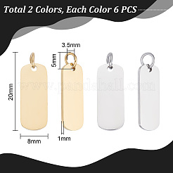 12 шт. подвески из нержавеющей стали 201 двух цветов&nbsp;STAS-UN0057-04