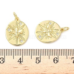 Латунные микропаве прозрачные подвески с фианитом&nbsp;KK-Z120-60B-G