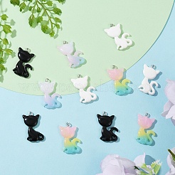 20шт 4 цвета подвески из смолы&nbsp;RESI-YW0004-14