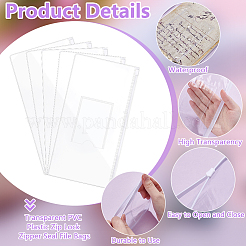 120 шт. прозрачный ПВХ-пакет для файлов с застежкой-молнией формата А6&nbsp;ABAG-WA0001-04