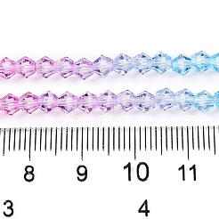 Градиентные цветные стеклянные бусины&nbsp;LS-DGLA-A039-T4mm-A06