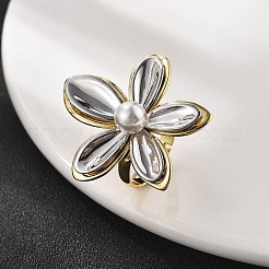 Цветочные латунные кольца для женщин&nbsp;RJEW-S622-01GP