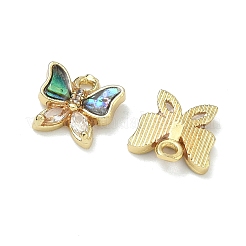 Латунные микропаве прозрачные кубические циркониевые подвески&nbsp;KK-F926-03G