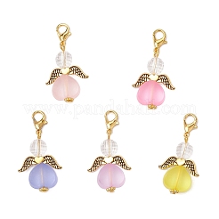 Акриловые подвески в форме сердца ангела&nbsp;HJEW-JM03566-01