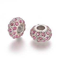 Старинное серебро покрытием сплава европейских бисер&nbsp;MPDL-L029-X01-AS