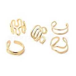 5 шт. открытые манжеты из нержавеющей стали 304 для женщин&nbsp;RJEW-K313-04G