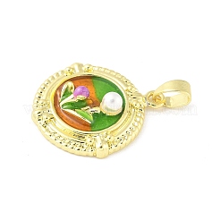 Латунь эмаль подвески&nbsp;KK-Z101-09G-F02