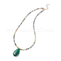 Наборы ожерелий из натурального мохового агата для женщин&nbsp;NJEW-JN03987
