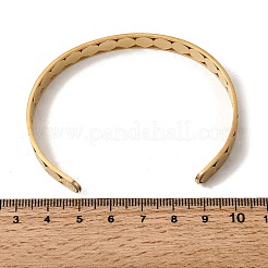 201 браслет-манжета из нержавеющей стали для женщин&nbsp;BJEW-Z162-01G