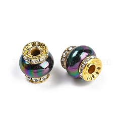 Бусины из смолы с латунными стразами рондель&nbsp;KK-H490-05G-09