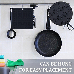 2шт квадратные силиконовые коврики для горячих блюд&nbsp;AJEW-GF0008-26D