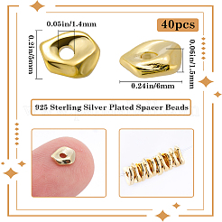 40 шт. Латунные дистанционные бусины KK-BBC0014-48G