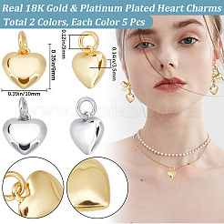 10шт 2 цвета латунные подвески&nbsp;KK-BBC0012-45