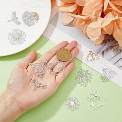 80 шт. 8 шт. филигранные подвески из нержавеющей стали 201&nbsp;STAS-DC0014-73