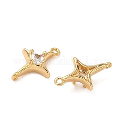 Латунные микропаве прозрачные подвески с фианитом&nbsp;LS-KK-B160-30G