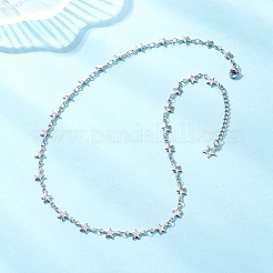 Ожерелья из нержавеющей стали 304 в виде звездных звеньев для женщин&nbsp;NJEW-JN05652