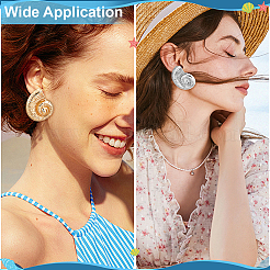 2 пара сережек-гвоздиков из цинкового сплава двух цветов&nbsp;EJEW-PH0002-05