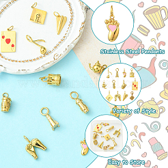 12 шт. 12 стиля эмалевых подвесок из нержавеющей стали 304&nbsp;STAS-CJ0002-94