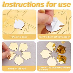 Наклейки с зеркальной стенкой&nbsp;DIY-CN0001-89A