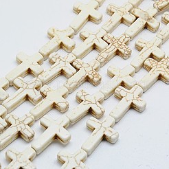 Синтетических нитей бирюзовые бусы&nbsp;TURQ-G112-15x20mm-06