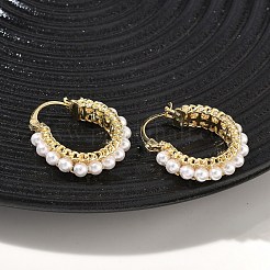 Латунные серьги обруча&nbsp;EJEW-C181-10G