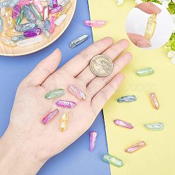 Гальванические природный кристалл кварца бусы пряди&nbsp;G-GA0001-24