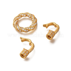 925 серебряная застежка с микропаве из прозрачного кубического циркония&nbsp;STER-M018-02G