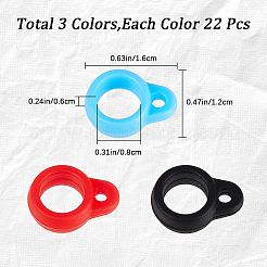 66шт 3 цвета силиконовый кулон&nbsp;SIL-GF0001-45A
