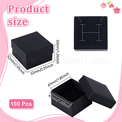 100 шт. квадратные бумажные коробки для хранения колец&nbsp;CON-NB0002-41