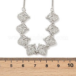 Латунные микропаве прозрачные кубические цирконии фруктовые нагрудники ожерелья&nbsp;NJEW-F342-01A-P