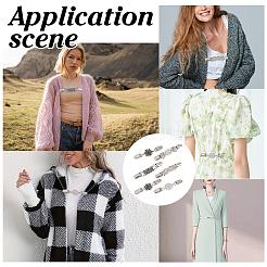 6 шт. 6-х стилевых зажимов для кардигана из цинкового сплава&nbsp;AJEW-ME0002-21