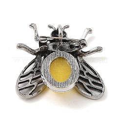 Брошь из натурального топаза и нефрита&nbsp;G-A226-04AS-11